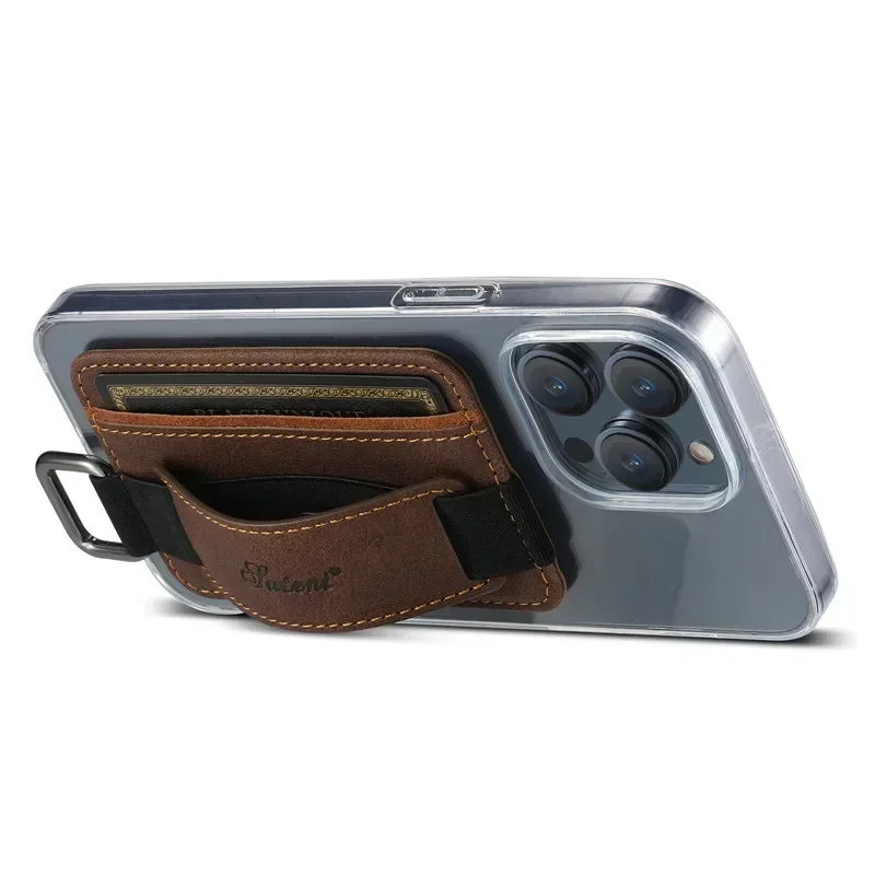 Luxury Universal Leather Stick-On Case with Card Holder