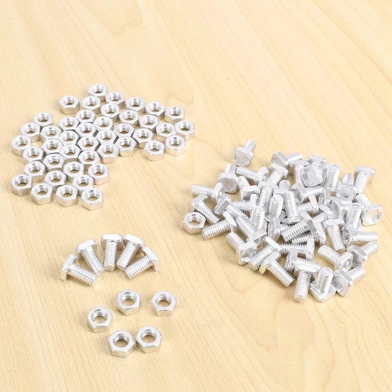 50 Packs Greenhouse Nuts And Bolts Square Head Bolts Nuts Greenhouse Repair Kit Parts Replacement Garden Supplies