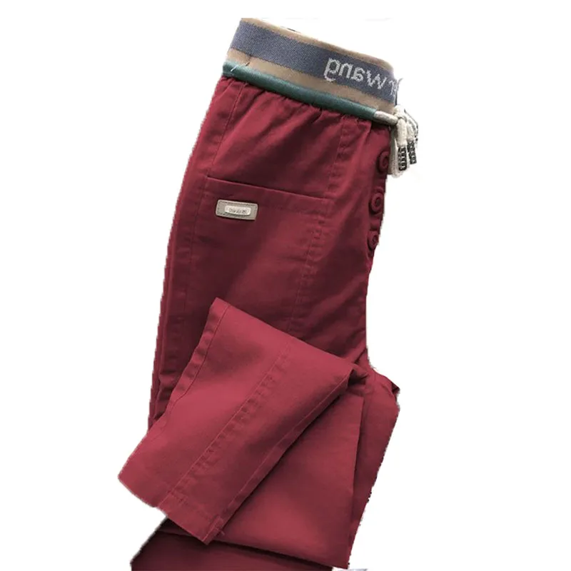 Autumn Winter Casual All-match Solid Cropped Pants Women's Clothing Fashion Commute Elastic Drawstring Straight Harem Pants