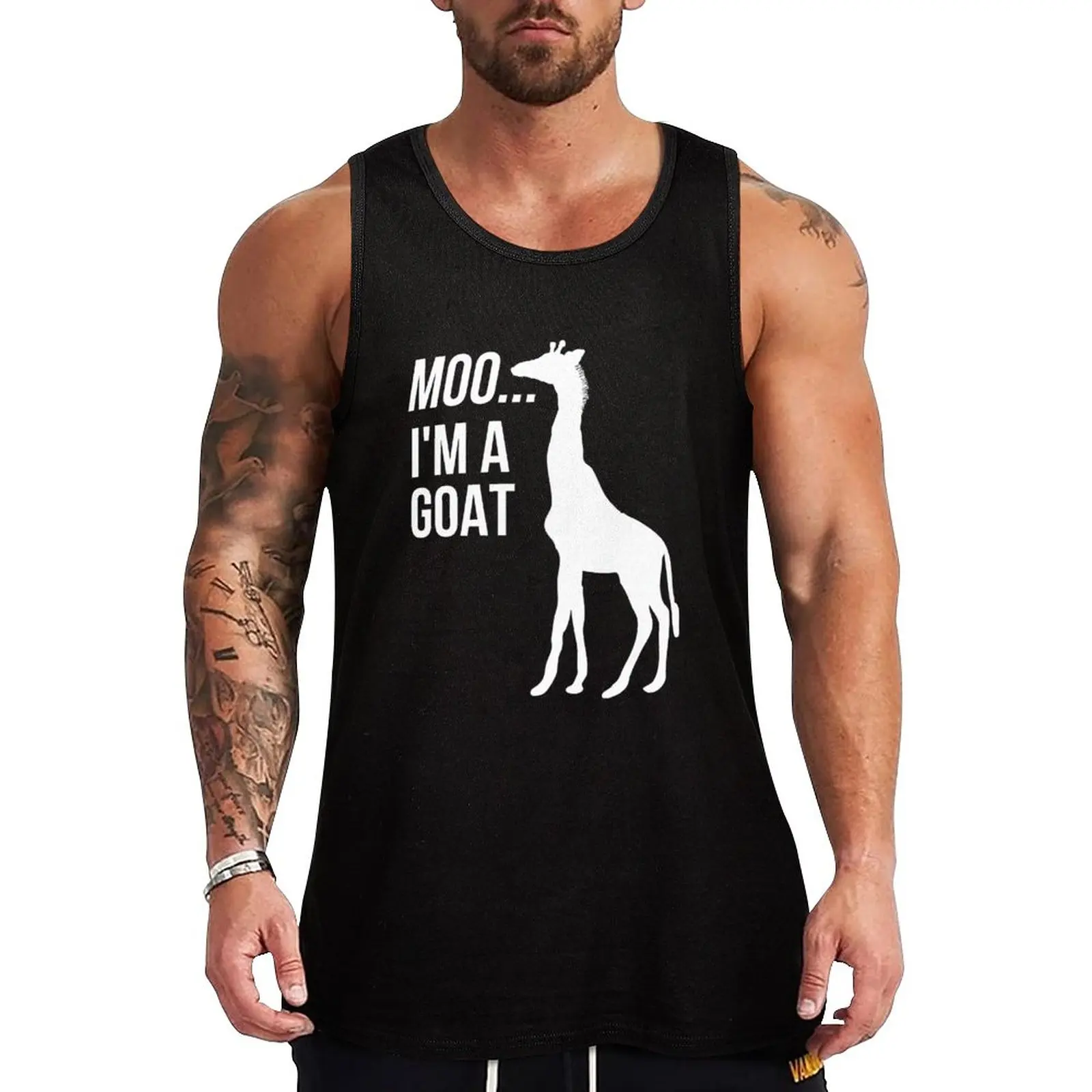 

New Moo, I'm A Goat Tank Top men gym clothing men clothes Men's gym t-shirt Men's t-shirts