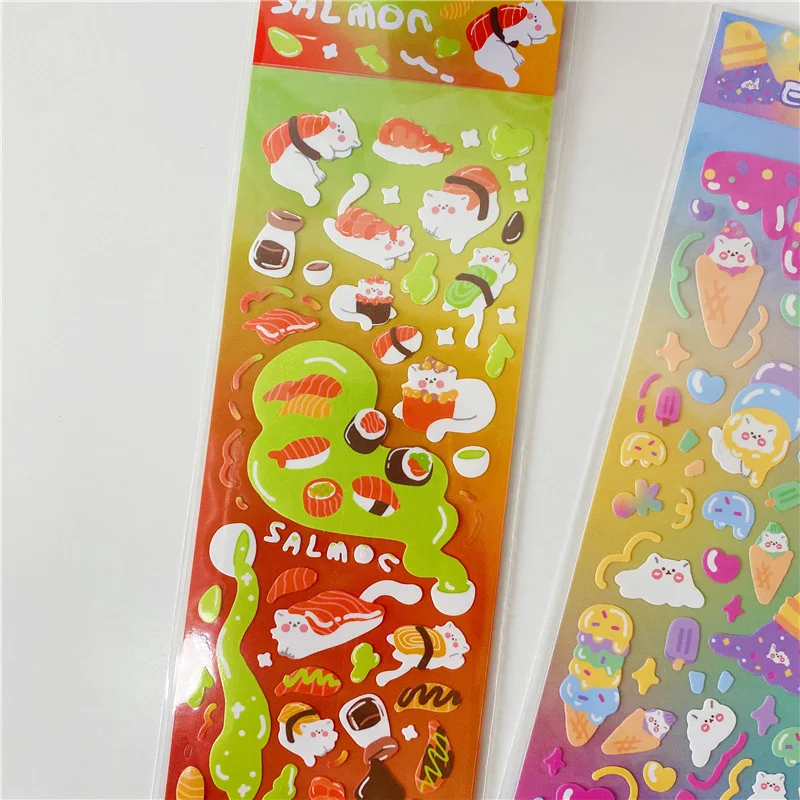 1Pc Cartoon Halloween Funny Decoration Laser Sticker Scrapbooking Stick DIY Material Stationary Kawaii Art Decoration Supplies