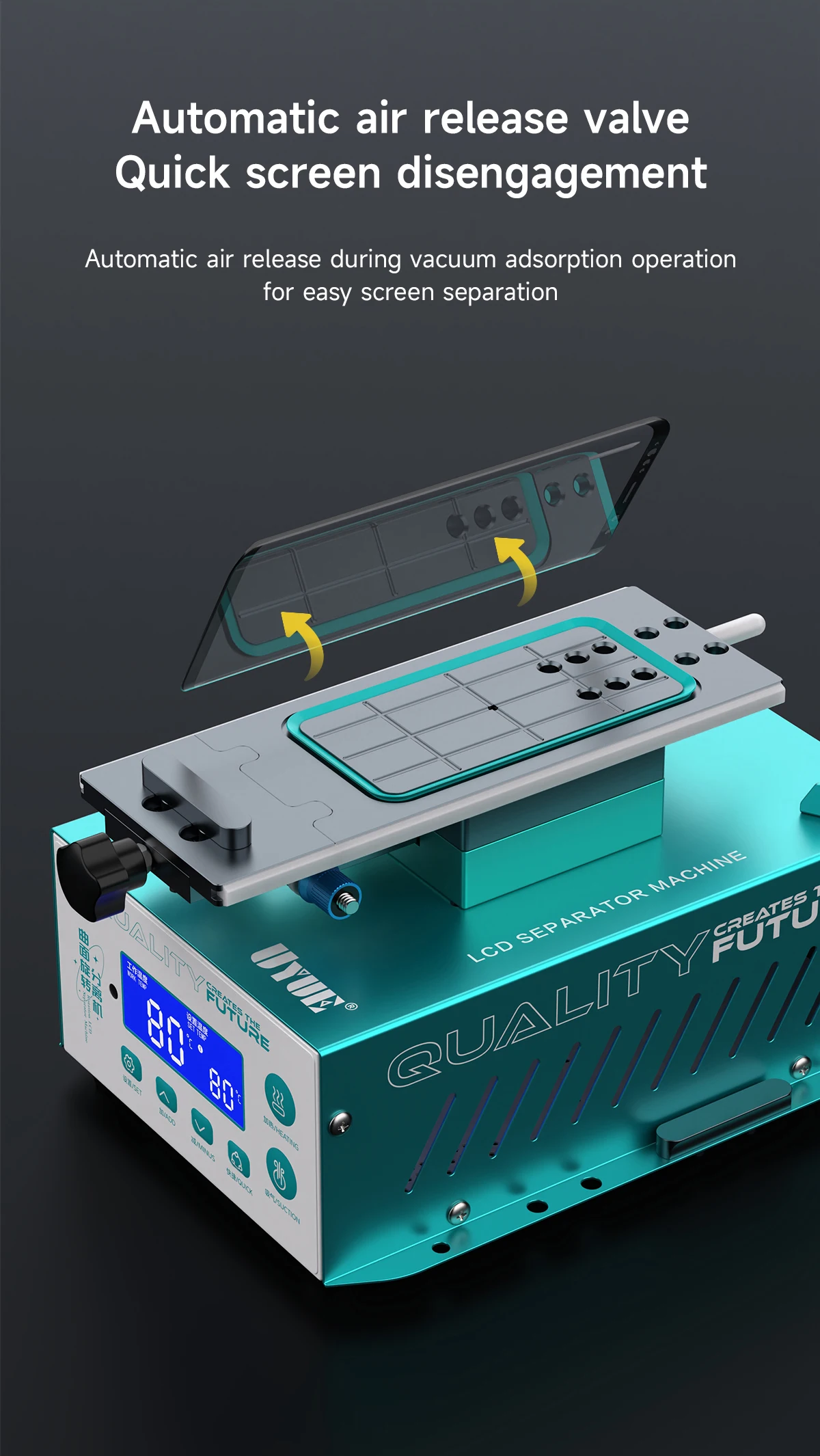 UYUE 988S-2 988S-3 AI Voice LCD Screen Separator Frame Separating Machine For Mobile Phone Didplay Disassembly Repair