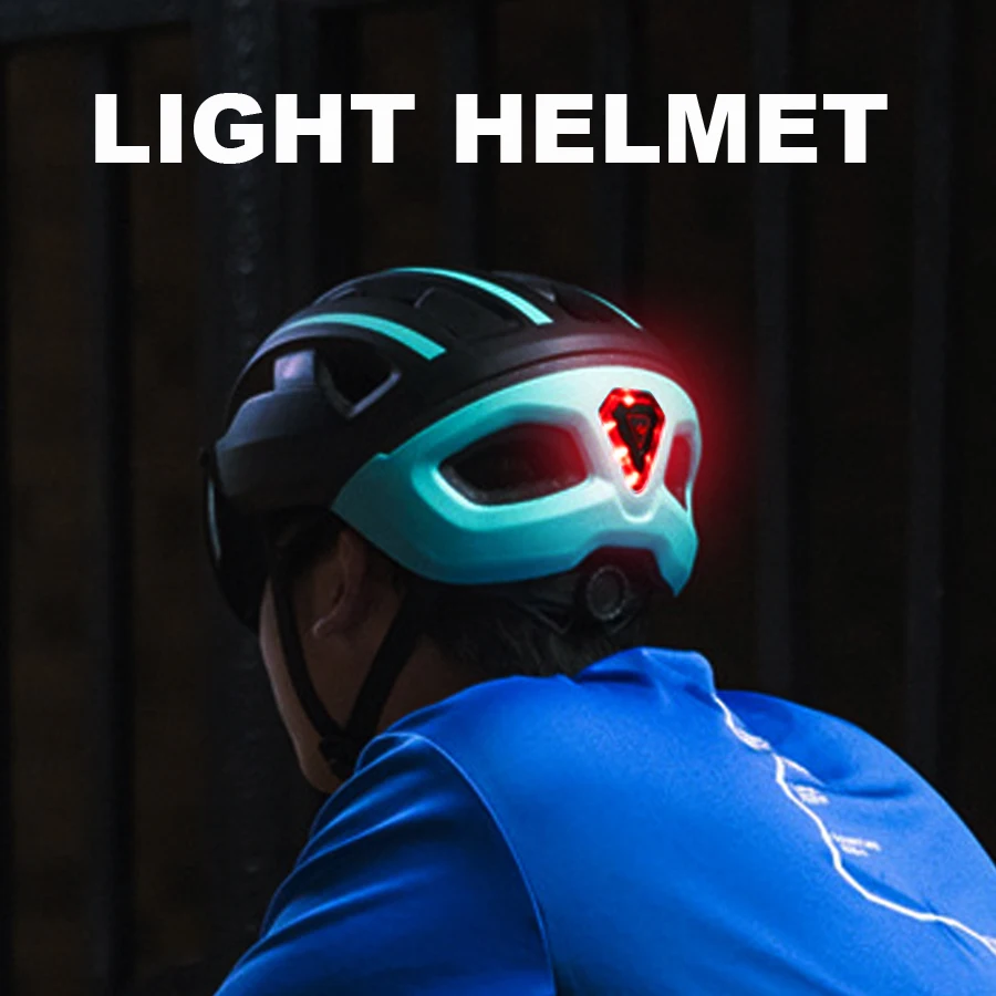 NEWBOLER Cycling Helmet With LED Rear Light Goggle Bicycle