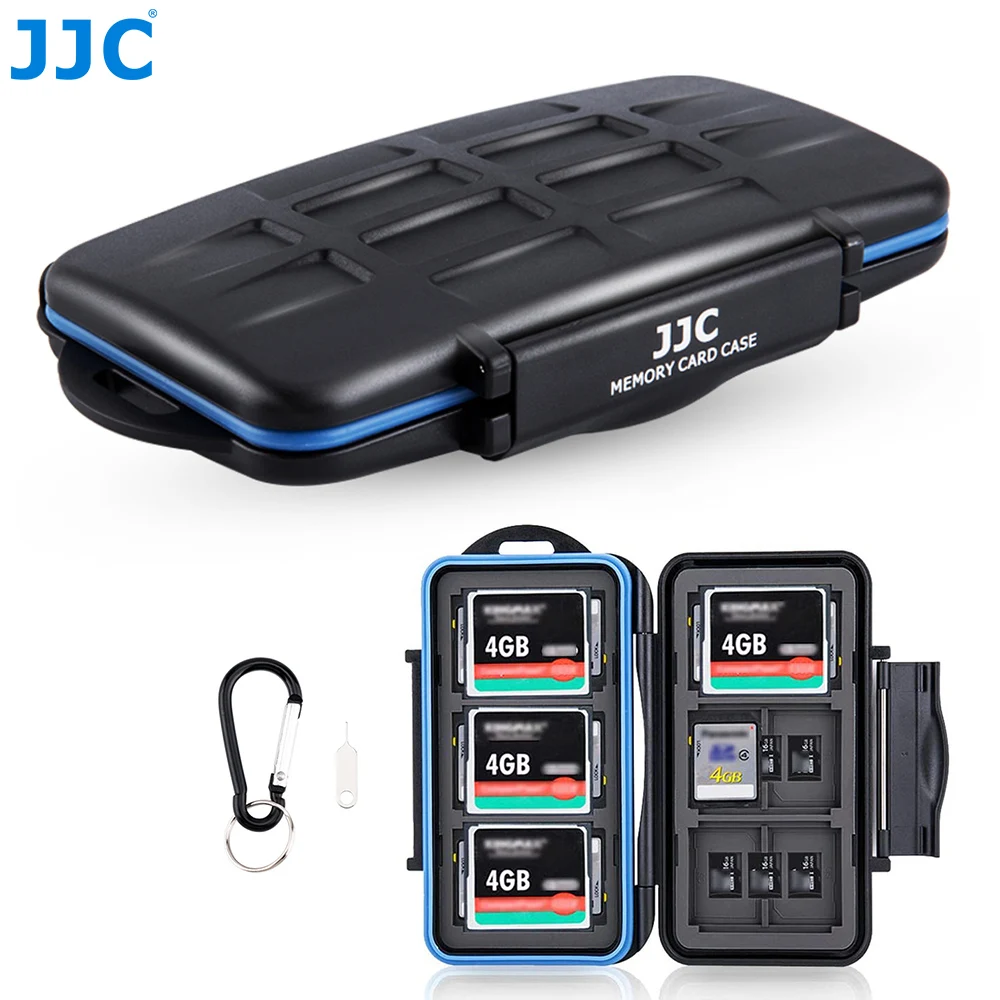 JJC MC-STC14 Memory Card Case for 3xCF,2xSD,2xMSD,2xSIM,2xMicro SIM,3x Nano SIM 