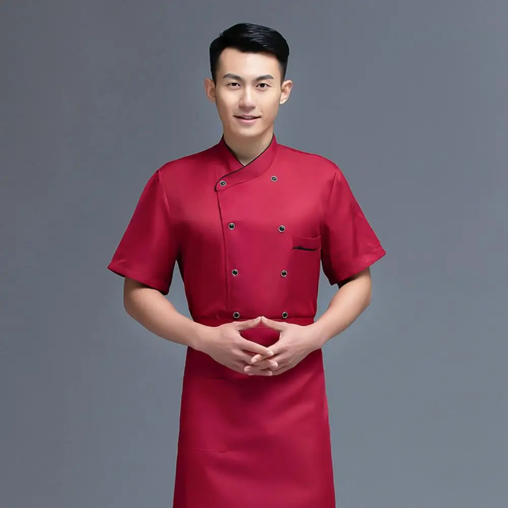 chef clothing breathable unisex chef shirt soft solid color long sleeve uniform top for kitchen bakery restaurant chef Chef Kitchen Shirt Soft Chef Uniform Solid Color Kitchen Chef Uniform Soft Restaurant Cook Kitchen Shirt Waiter Garment