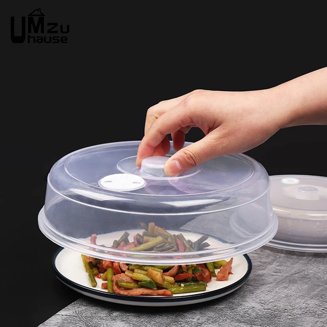 New 1pcs Plastic Microwave Food Cover Clear Lid Safe Vent Kitchen Tools  Home Accessories - AliExpress