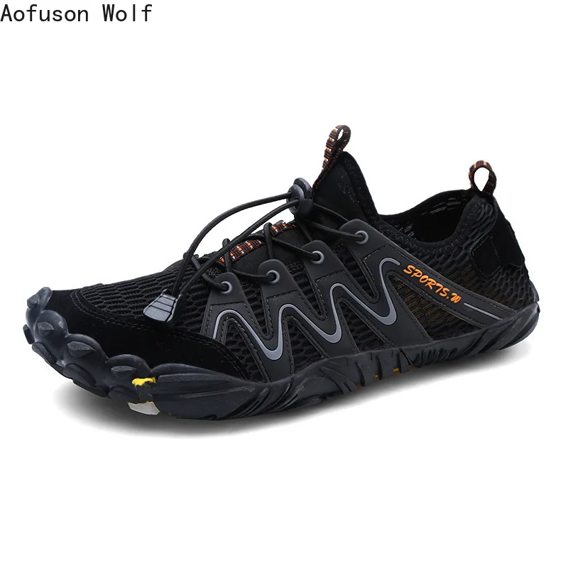 

Five-Finger Wading Diving Beach Shoes, Upstream, Plus Size, Breathable, Non-Slip, Quick-Drying Swimming Sneakers, Water Sandals