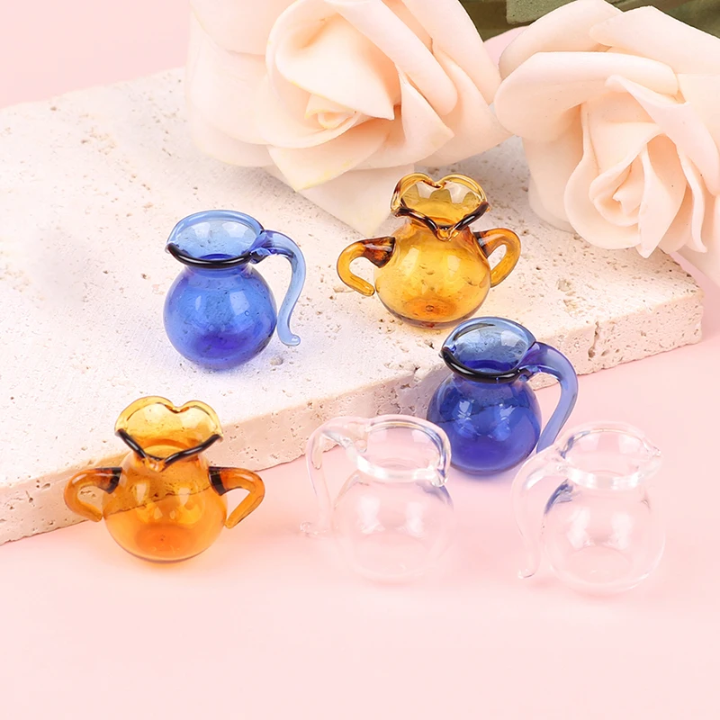 treasure chest box glass jewelry box jewelry organizer gold glass box keepsake box for storage ring earring small trinket decora Dollhouse Miniature Water Jar Pot Dinning Room Glass Water Pitcher Jar Pot Pretend Toy For home Kitchen Decora