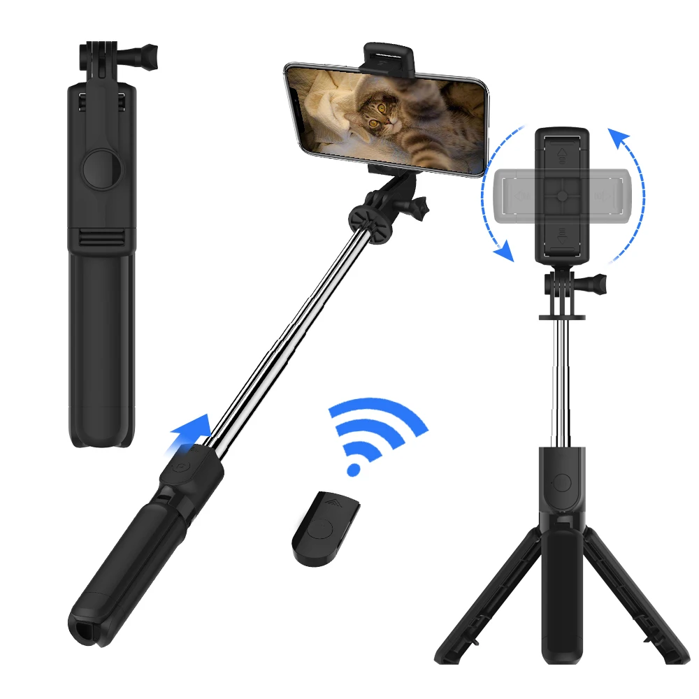 Tripod Selfie Stick Foldable Detachable Remote Shutter S03 For Smart Mobile Phone
