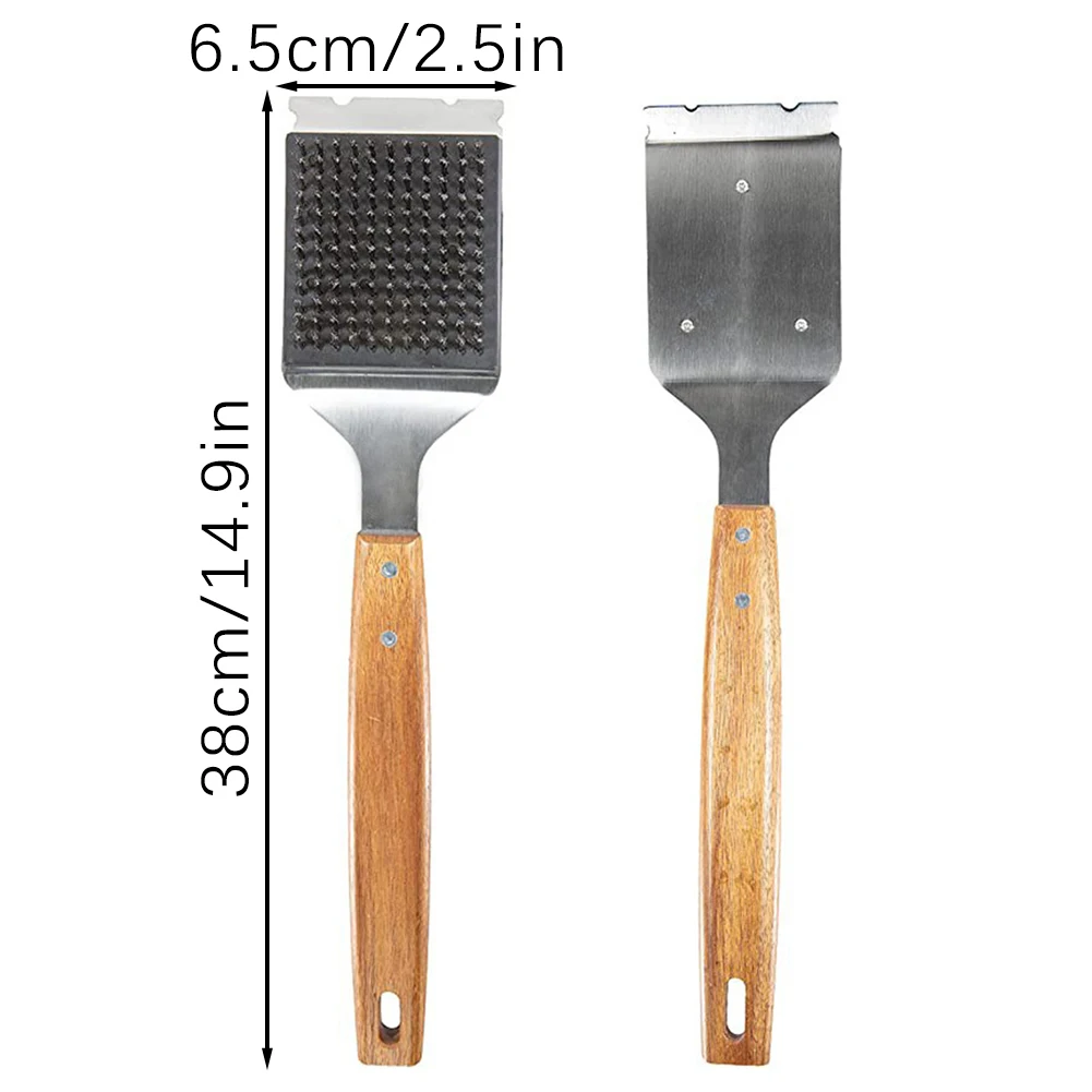 BBQ Barbecue Grills Cleaner Brush Stainless Steel Barbecue Mesh Grill Cleaning Rust Brush Strong Stubborn Stain Remover