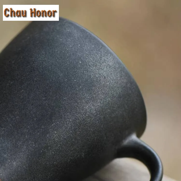 220ml Wabi-sabi Style Ceramic Mug Japanese Milk Cup Crude Pottery Tea Cup Retro Coffee Mug Household Water Jug Teaset Drinkware