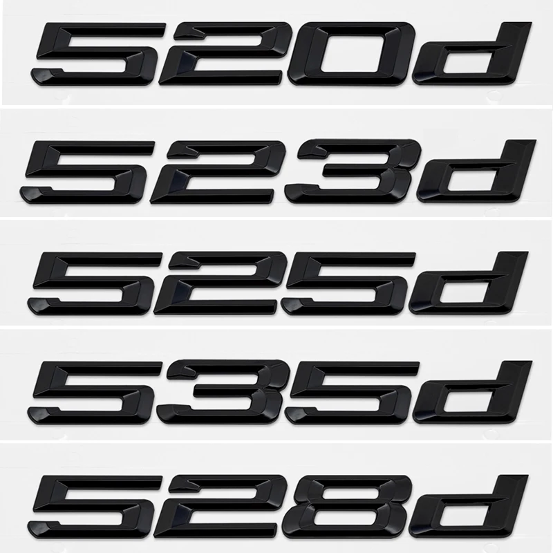 

Car 3D ABS Trunk 520d 523d 525d 528d 530d 535d 540d Letters Logo Badge Emblem Decal Sticker For BMW 5 Series E60 F10 F11 G30