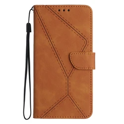 3D Embossed Leather Flip Case Book Cover for ZTE Blade A31 (Dark Brown)