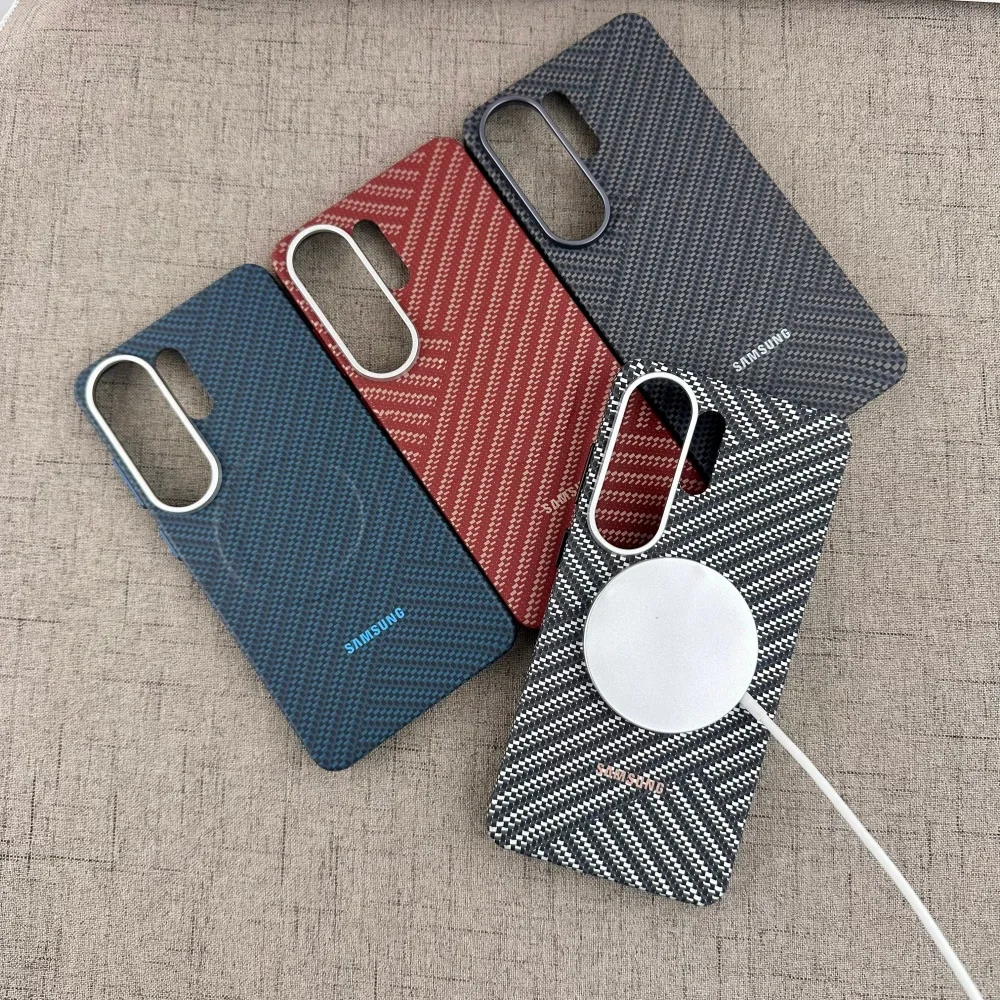 Luxury Carbon Fiber Texture Magnetic Case with Matte Anti-Fall Full Protection