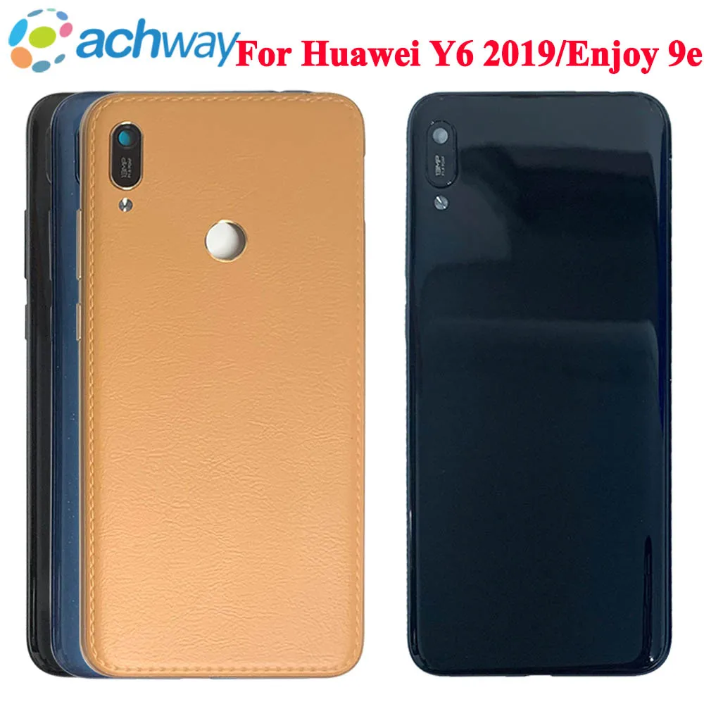 

NEW Cover 6.09" For Huawei Y6 (2019) Back Battery Cover Door Y6 2019 Rear Housing Case For Huawei Enjoy 9e Battery Cover