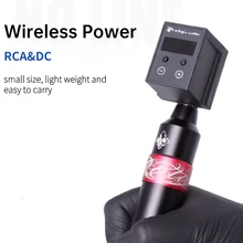 

New Mini Wireless Tattoo Power Supply RCA DC Interface Professional Tattoo Pen Motor Machine Gun Power Supply Energy Efficient