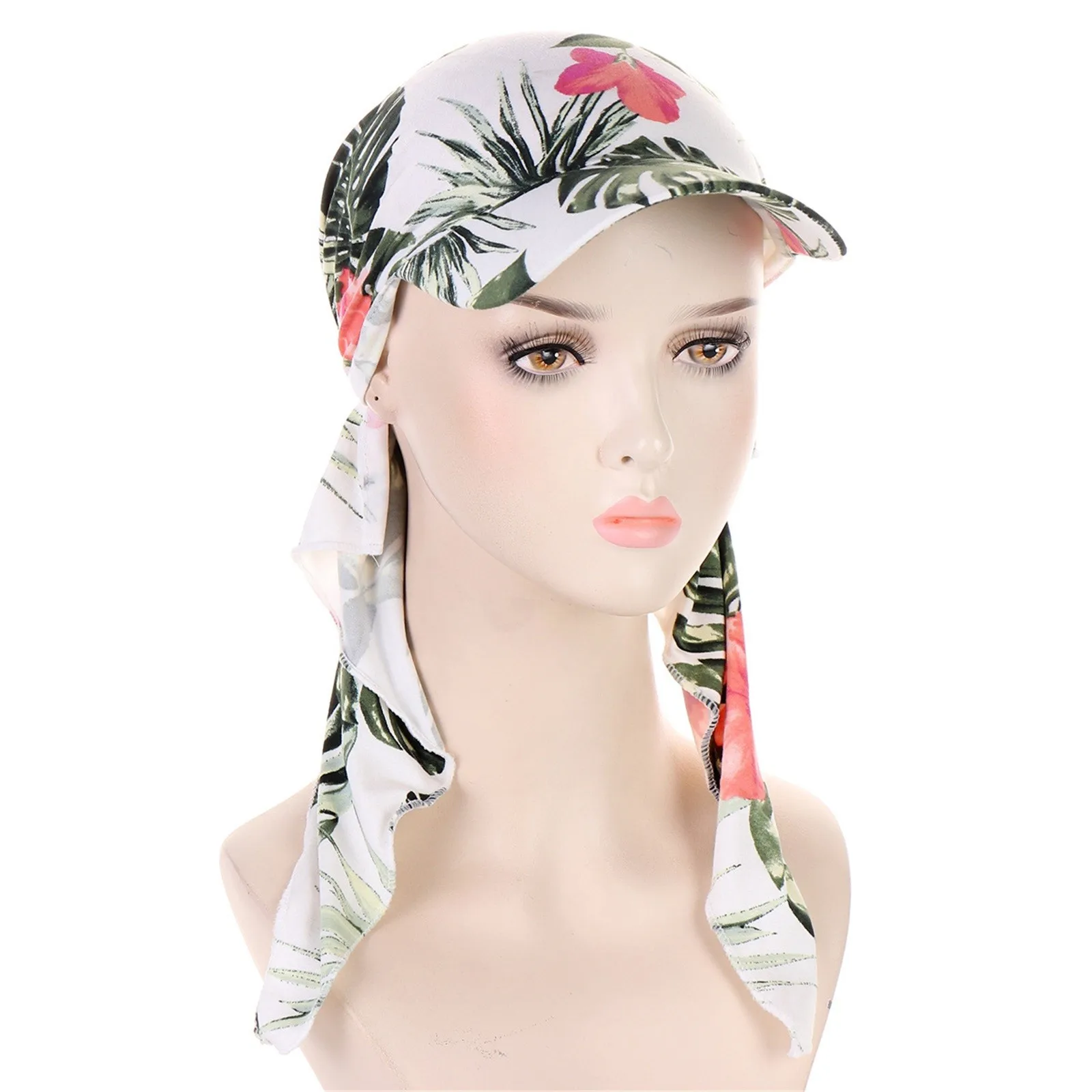 Ladies Hat Fashion Hijab Cap Floral Stretch Multicolor Muslim Hijab Cap Base Hat Mens Running Snap Back Trucker