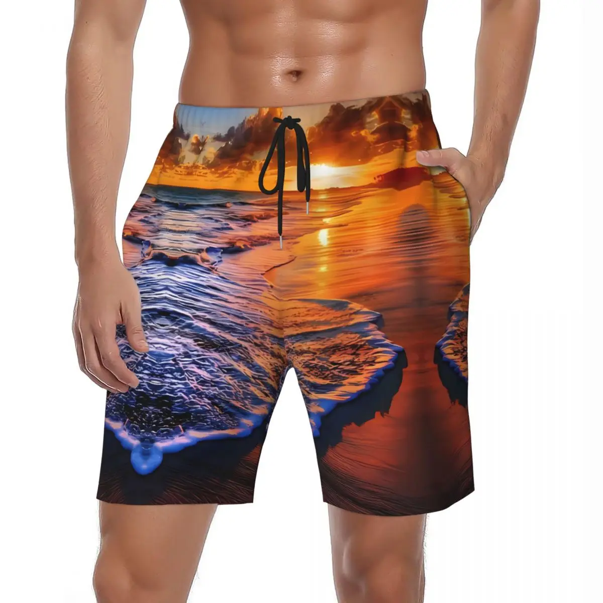 

Swimsuits Summer Sea Beach Board Shorts Summer Wonderful Vintage Beach Shorts Man Custom Sports Quick Drying Beach Trunks