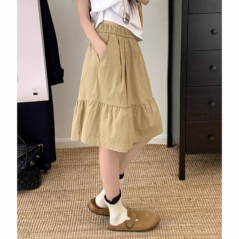 รูปสินค้า กระโปรงเอวสูงสไตล์เกาหลี ดีไซน์เรียบหรู