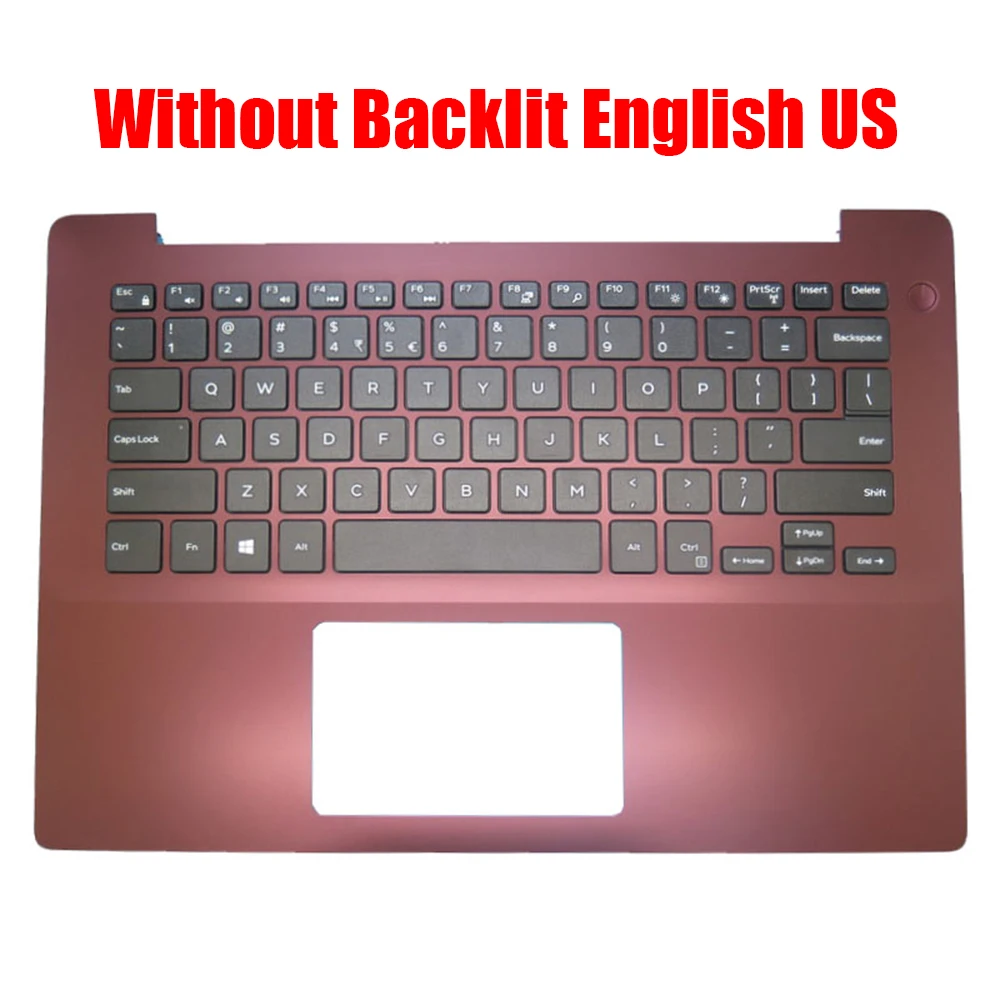 

English US Laptop Palmrest For DELL For Inspiron 5480 5485 5488 0HPJ5Y HPJ5Y 08JDWY 8JDWY Without Backlit Keyboard Red Case New
