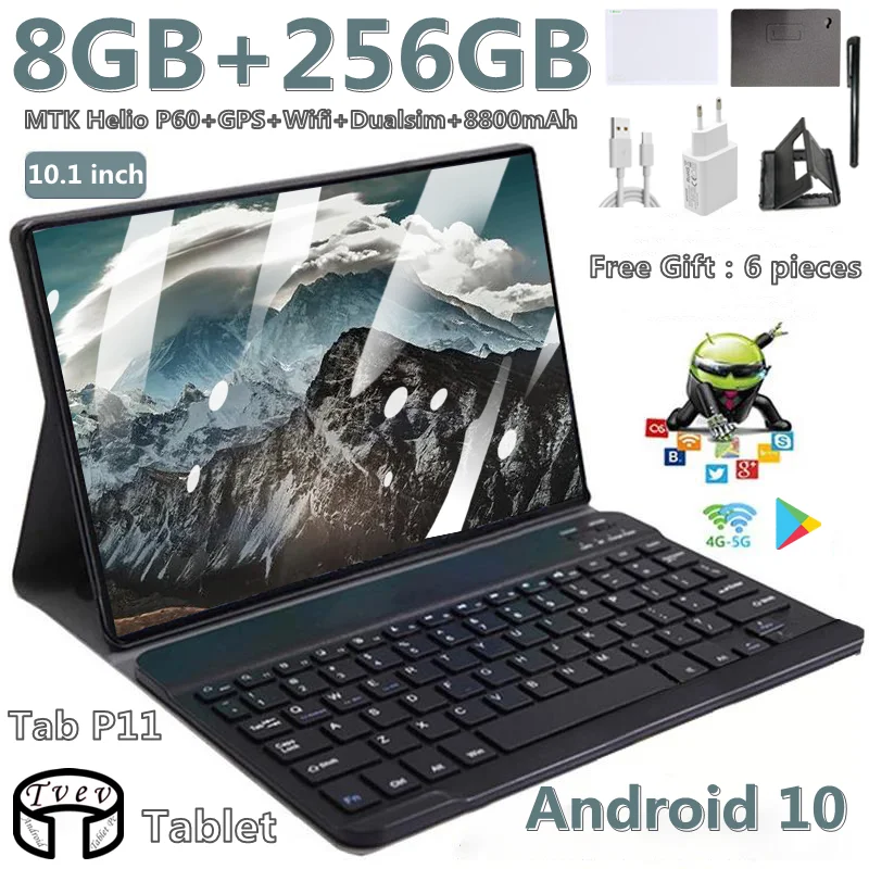 Планшет на Android 10 восемь ядер экран 1 дюйма 8 ГБ + 256 |