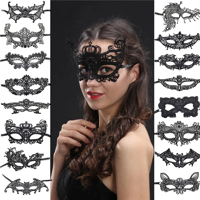 Women Lace Masquerade Mask Carnival Halloween Half Face Cosplay Masks Festive Animal Party Supplies half face mask,masquerade mask
