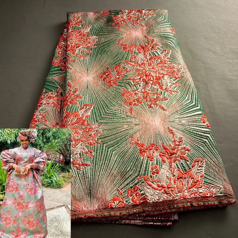 African Lace Fabric 5 Yards Organza Nigerian Brocade Lace Fabric French Bride Wedding Dress for Sewing 2026