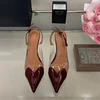 7cm or 9cm Red Pumps Women Shoes Sexy Transparent High Heels White Pumps Pointed Toe Slingback Shoes Ladies Stilettos Mujer 2025 5