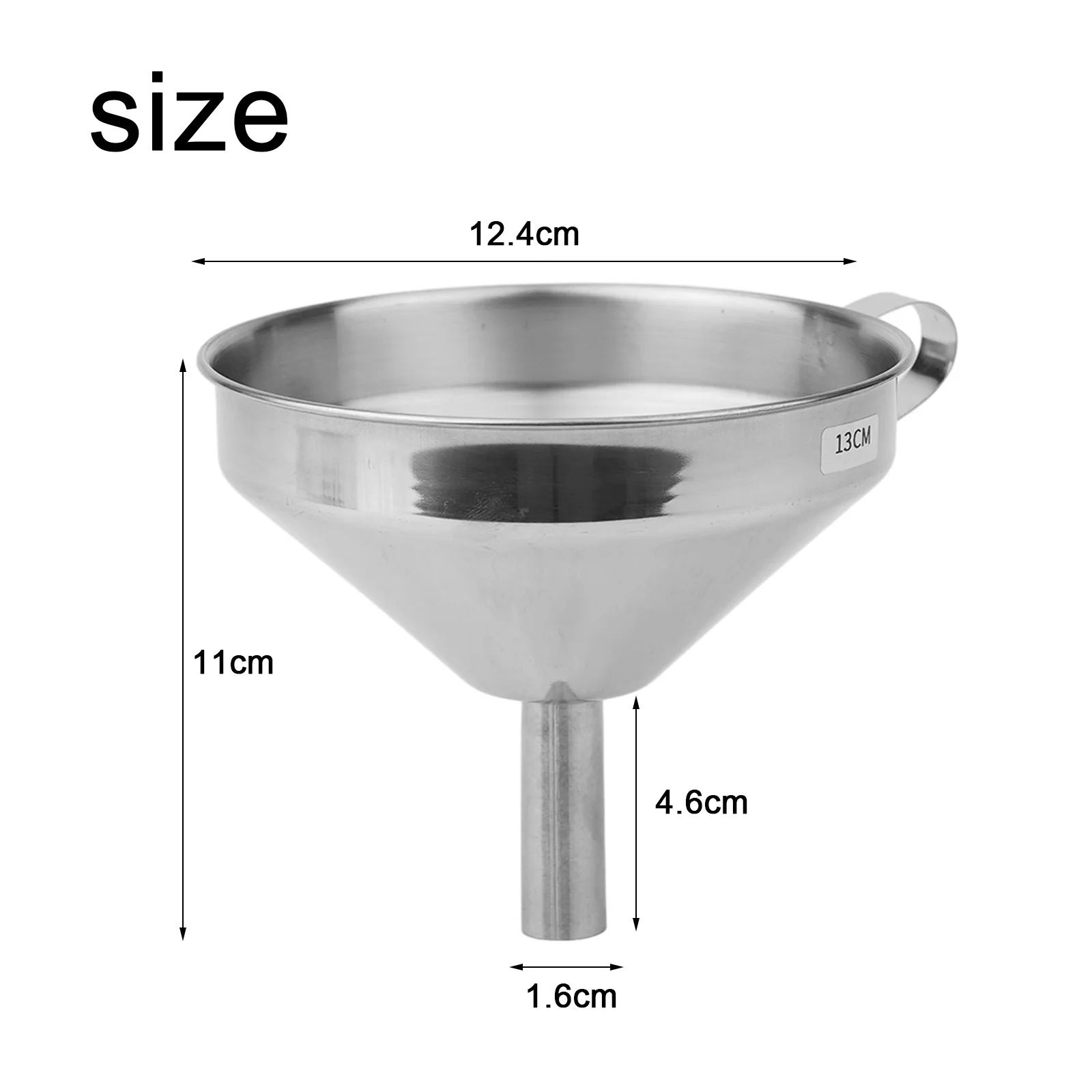 Kitchen Funnel Funnel 11cm 13cm 15cm Liquid Dispenser Oil Silver Spill Tool Spill Wine Set Kitchen Tools