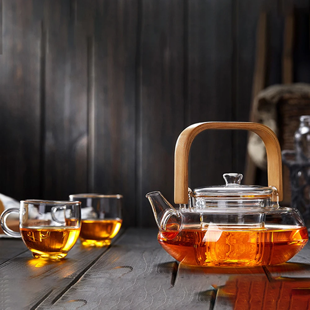 800ml Glass Teapot with Removable Infuser, Stovetop Safe Tea