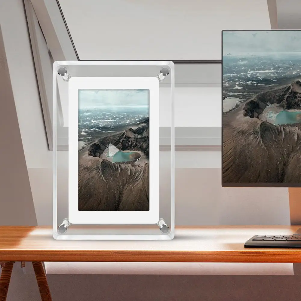 Acrylic Digital Photo Frame 7 Inch 1000mAh Vertical Display IPS Screen 2G Memory Battery Porta Retrato Digital