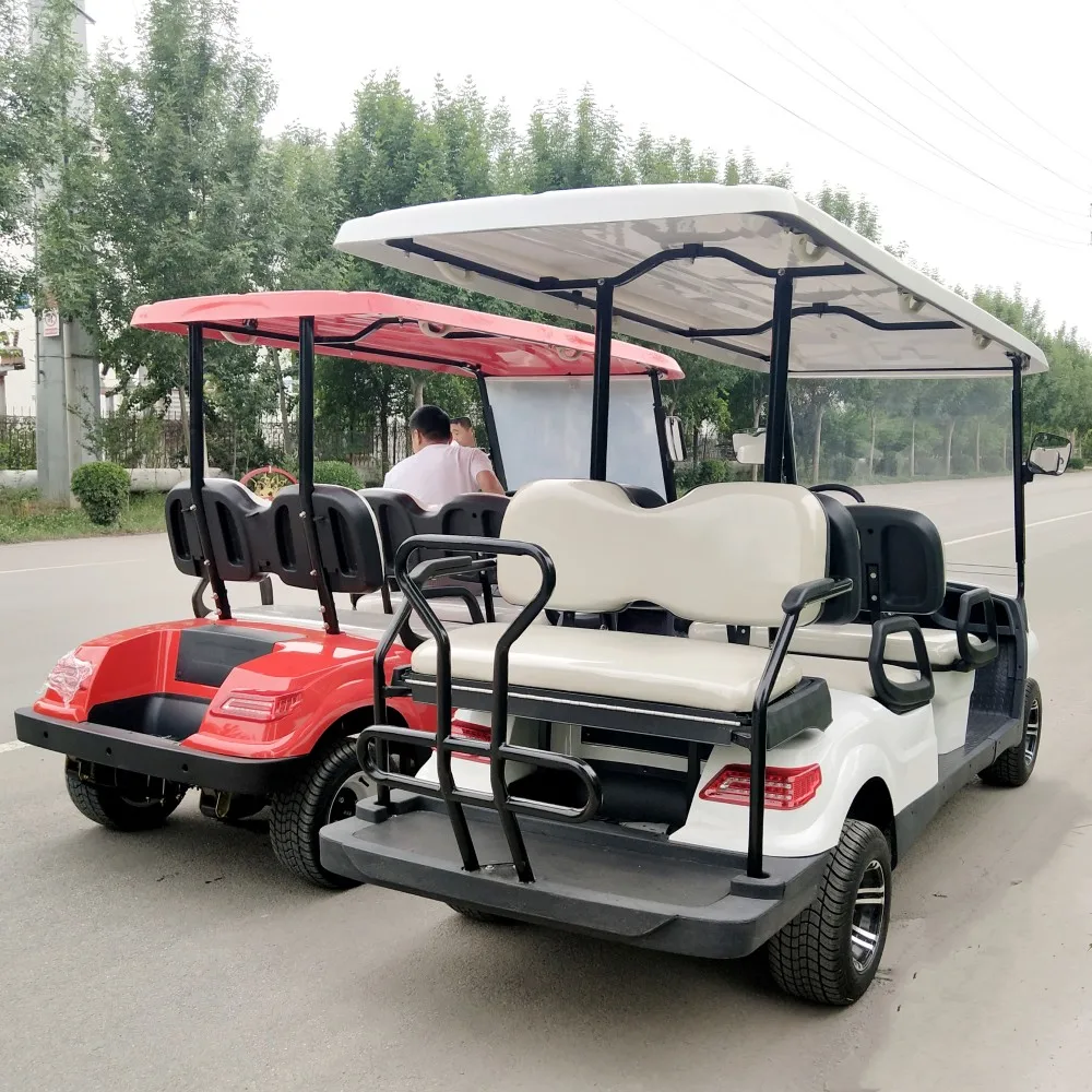 

China Factory Golf Carts Electric Golf Cart 6 Seater 4+2 Seat Sightseeing Bus Club Cart Electric Golf Buggy
