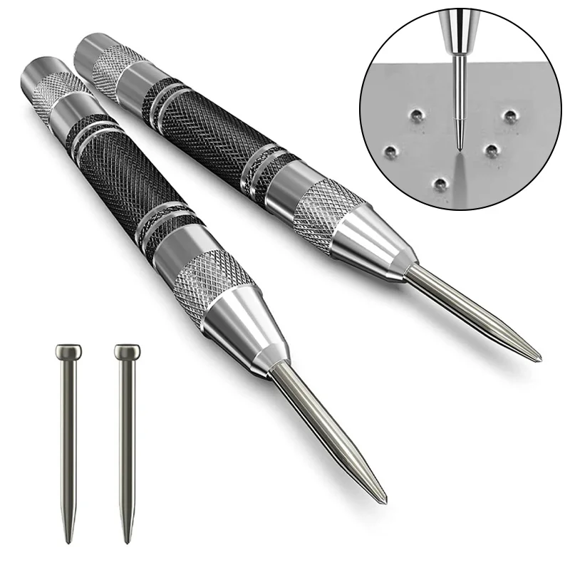 

Automatic Centre Punch General Woodworking Metal Drill Bit Adjustable Spring Loaded Hand Tools for Metal Wood Glass Carpentry