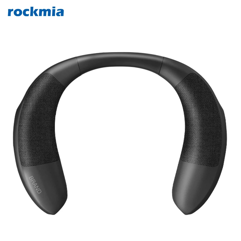 Rockmia Manufacturer U-Shape Neckband Wireless Speaker Bluetooth Stereo Sound  Deep Bass HIFI Wireless Speaker  Outdoors  Home