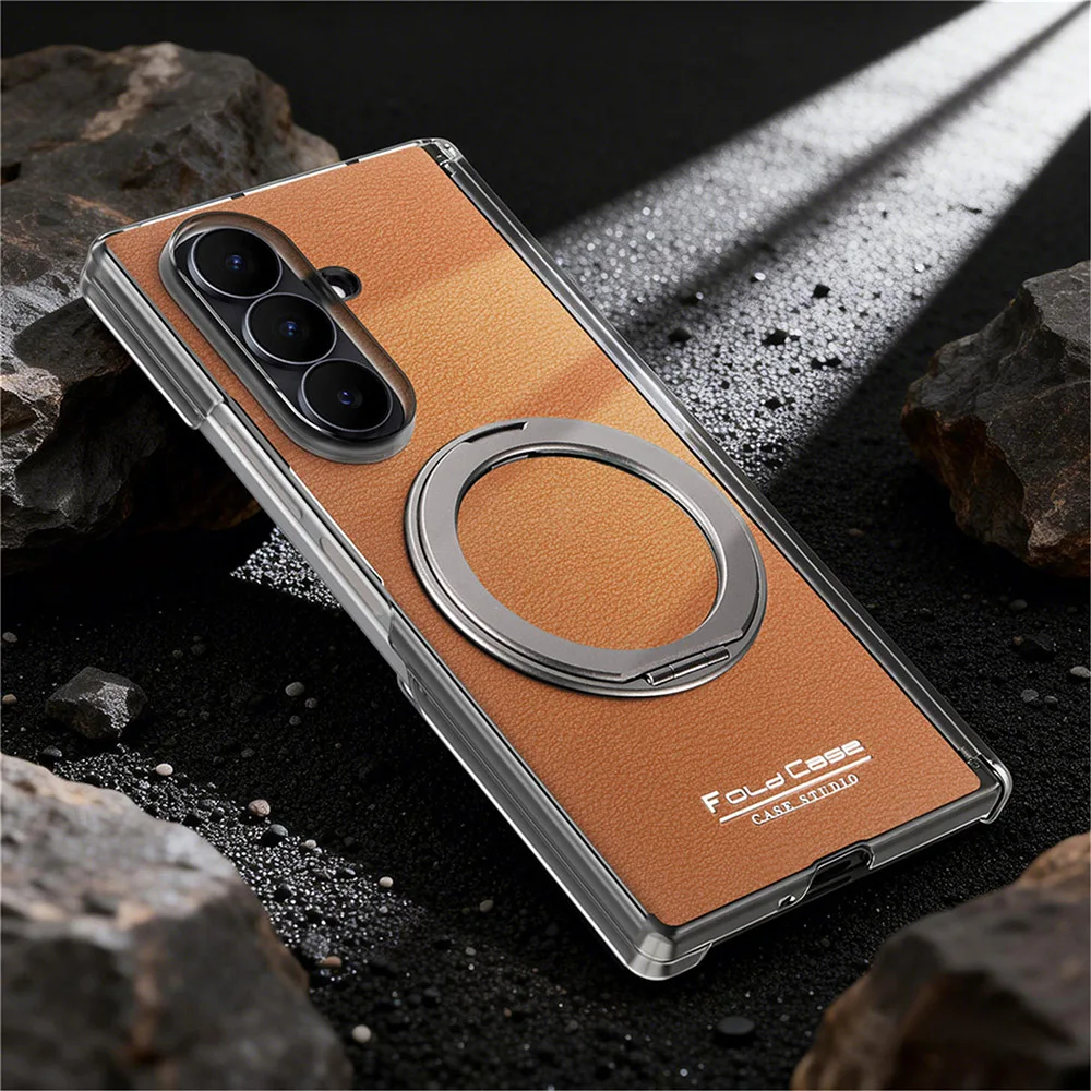 Dual-Axis Shockproof Protection Case with Rotatable Ring Kickstand