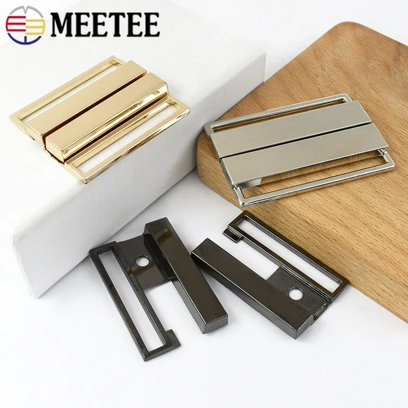 Meetee 1/2/4/5Pcs 40/50mm 코트 벨트 버클 거들 조정 걸쇠 여성 Cummerbunds 후크 의류 장식 조합 버클