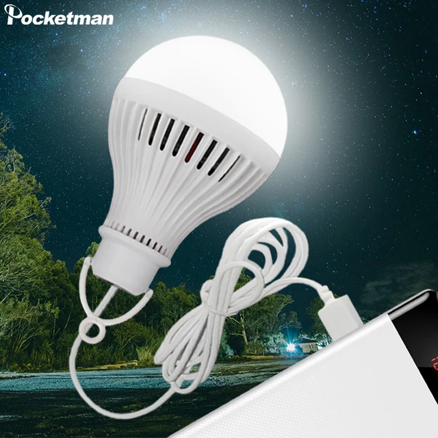 USB Plug LED Light Bulb 5V Mobile Power Bank Portable Book Light Night Light  Waterproof Emergency Light Night Market Stall Light - AliExpress