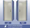 Pivot Swing Shower Door,32-33.5" W x 72" H ,1/4 in Thick Clear Tempered Glass, Glass Shower Doors Can Be Reversible Installation 4