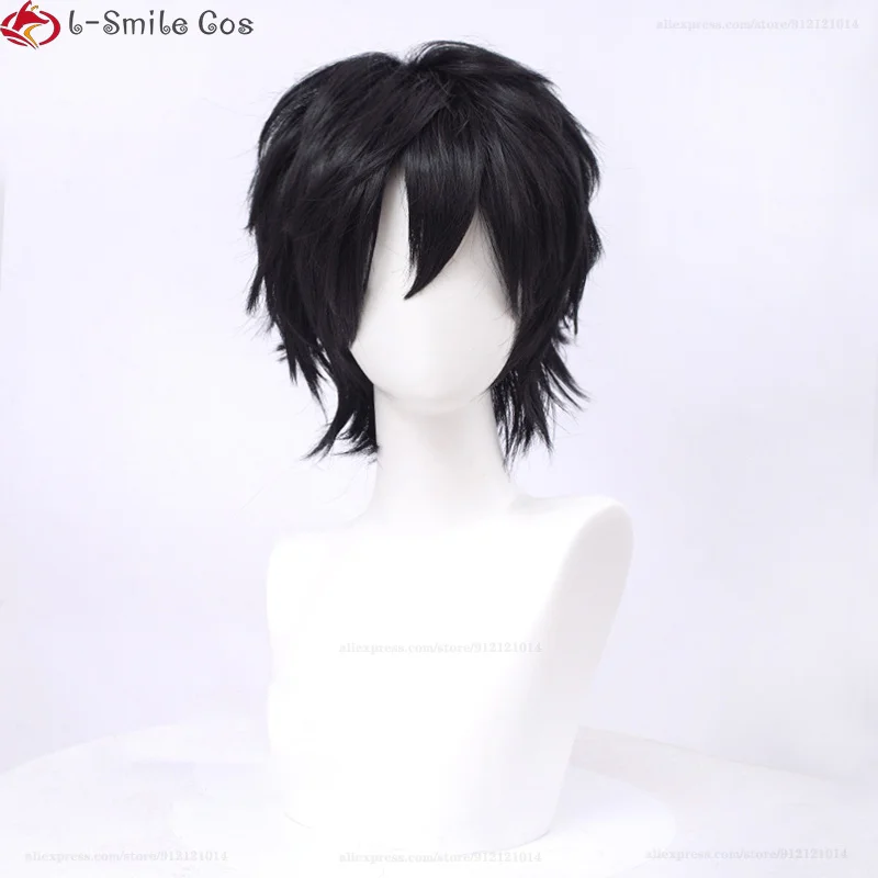 High Quality 30cm Black Pink Red Short Hair For Boy Party Synthetic Heat  Resistant Hair Halloween Anime Colourful Wigs + Wig Cap - Cosplay Costumes  - AliExpress