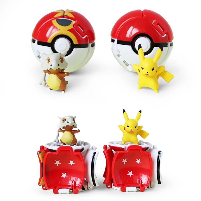 Pokemon Pokeball Anime Figure Pikachu Charizard Psyduck Pocket Monster Elf Ball Kids Toys Action Model Children's Birthday Gifts - Bilde 6