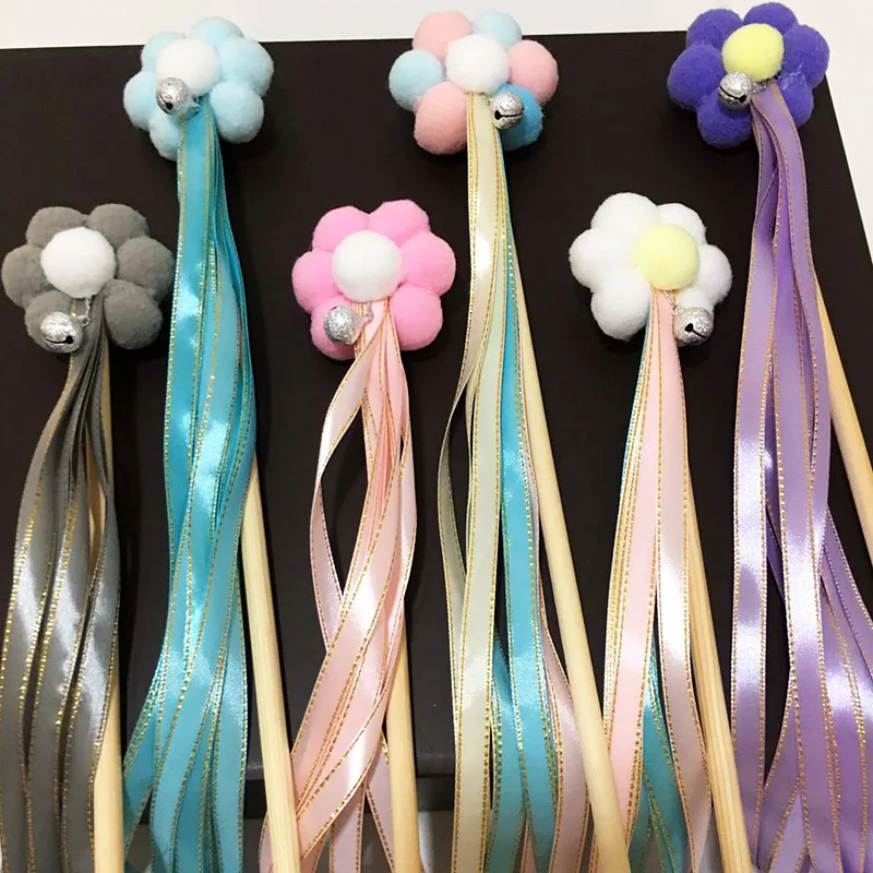

Tassel bell Cat Wand Toys,Interactive Cat Toys for Eliminating Boredom,Help cats exercise,Practice hunting techniques,Wood pole