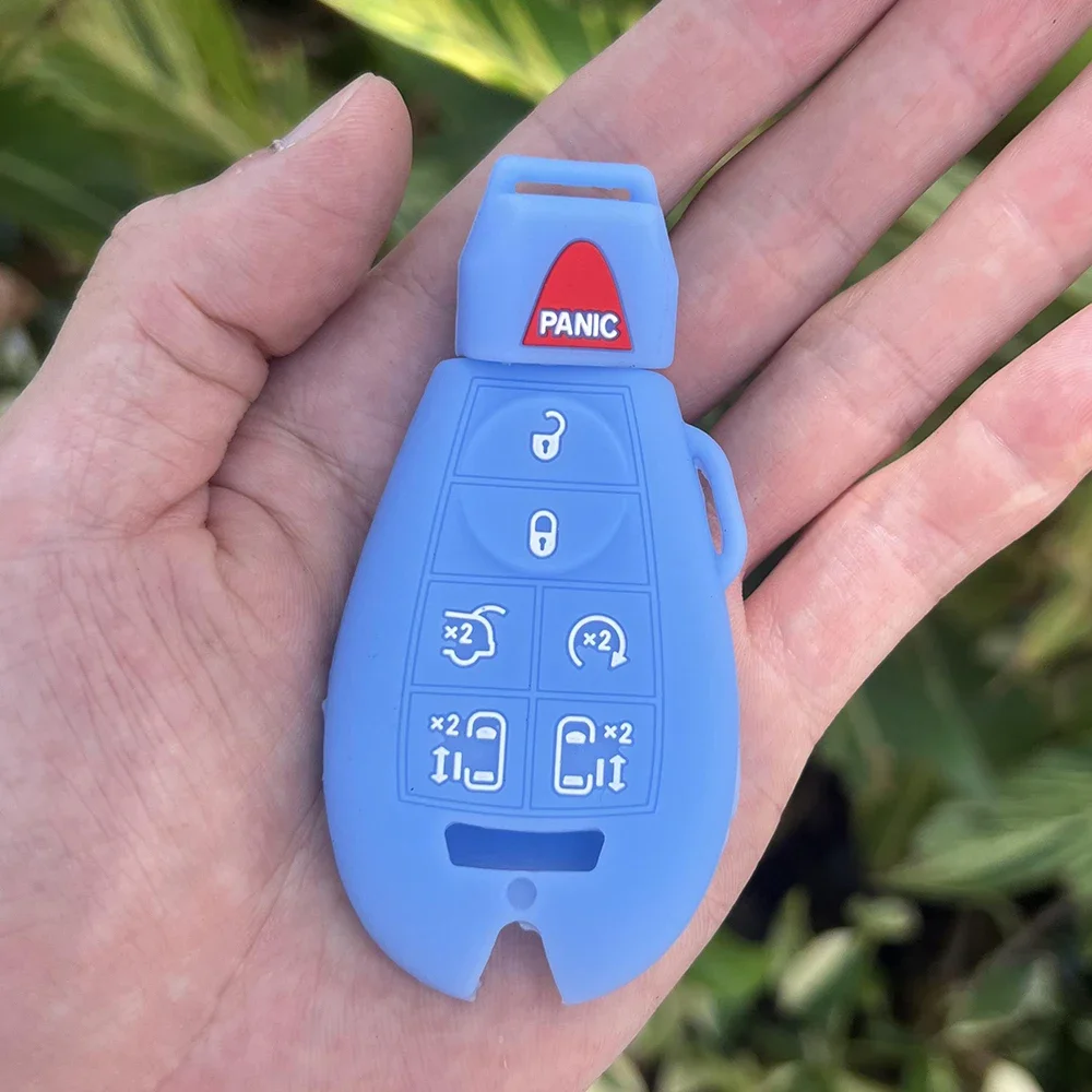 Fit Chrysler Dodge Jeep 6 Button Remote Smart Key Fob Silicone Skin Case Cover