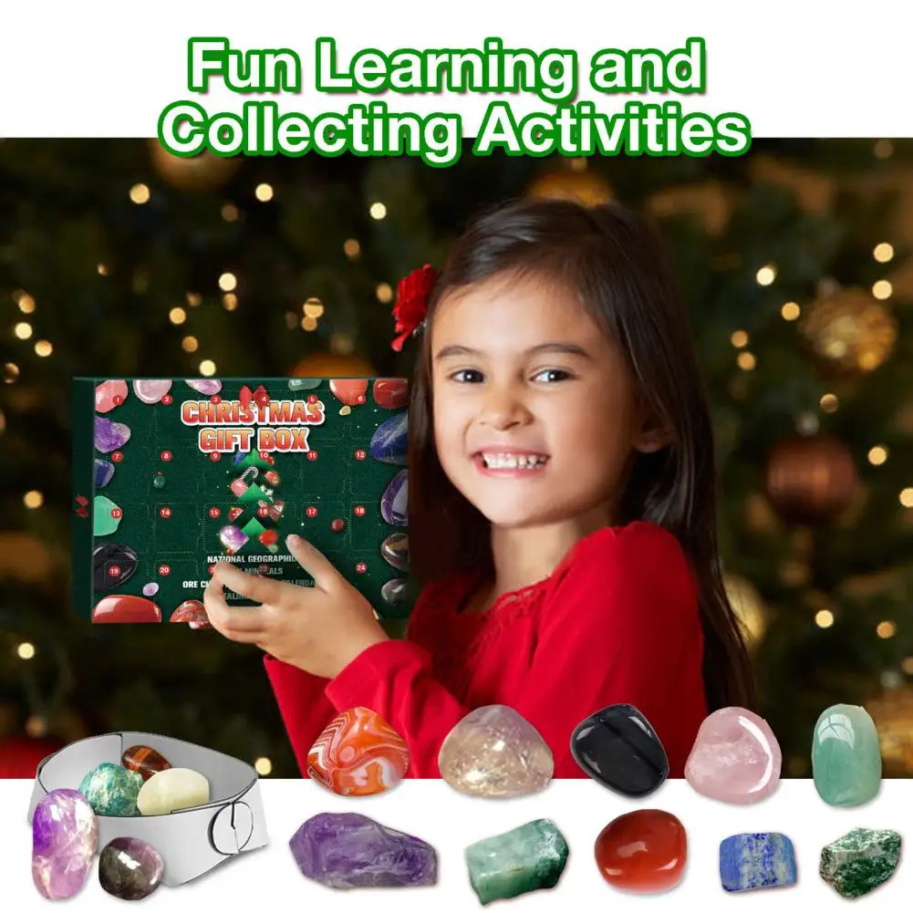 

Ore Advent Calendar Geology Rock Advent Calendar 24 Faux Gemstone Gifts for Kids Christmas Learning for Beginner for Teenagers