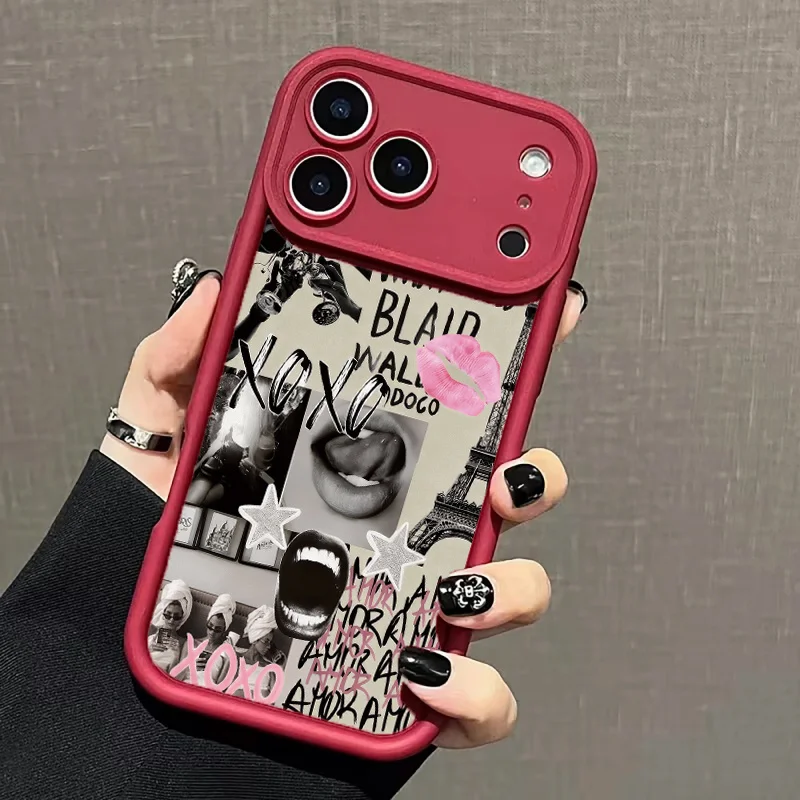 Chic Lip Print Phone Case