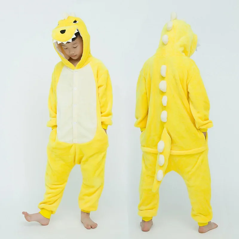 Winter Animal Pajamas Dinosaur Elephant Sleepwear Set Kigurumi Unisex Adult Flannel Onesie Nightie Pijama Party Dress Up Gift