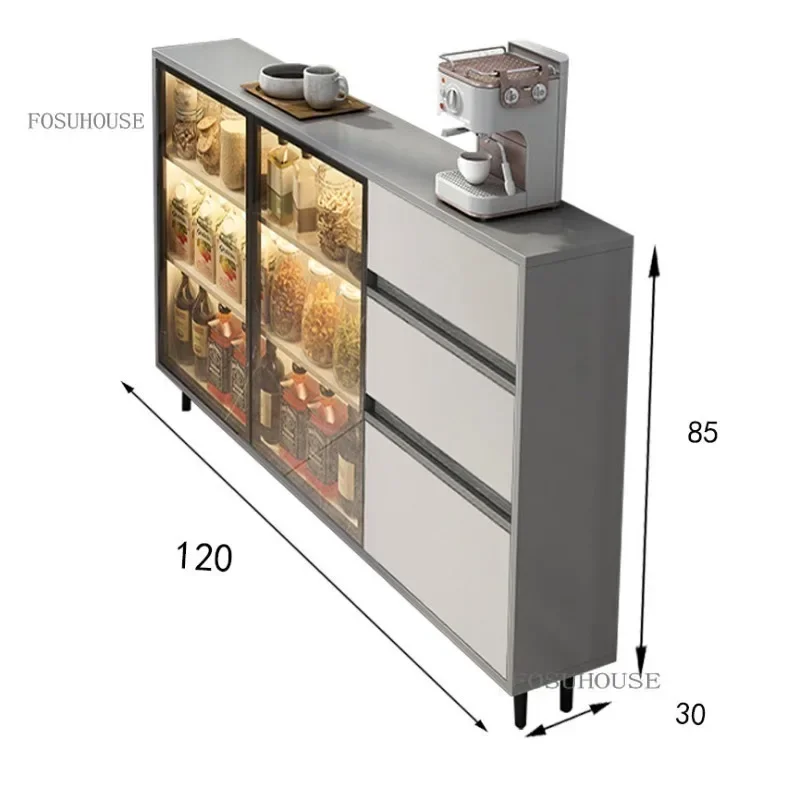 Luxury 25cm Ultra-thin Sideboards Kitchen Storage Cabinet Dining Room Furniture Extremely Narrow Restaurant Buffet Cabinets K