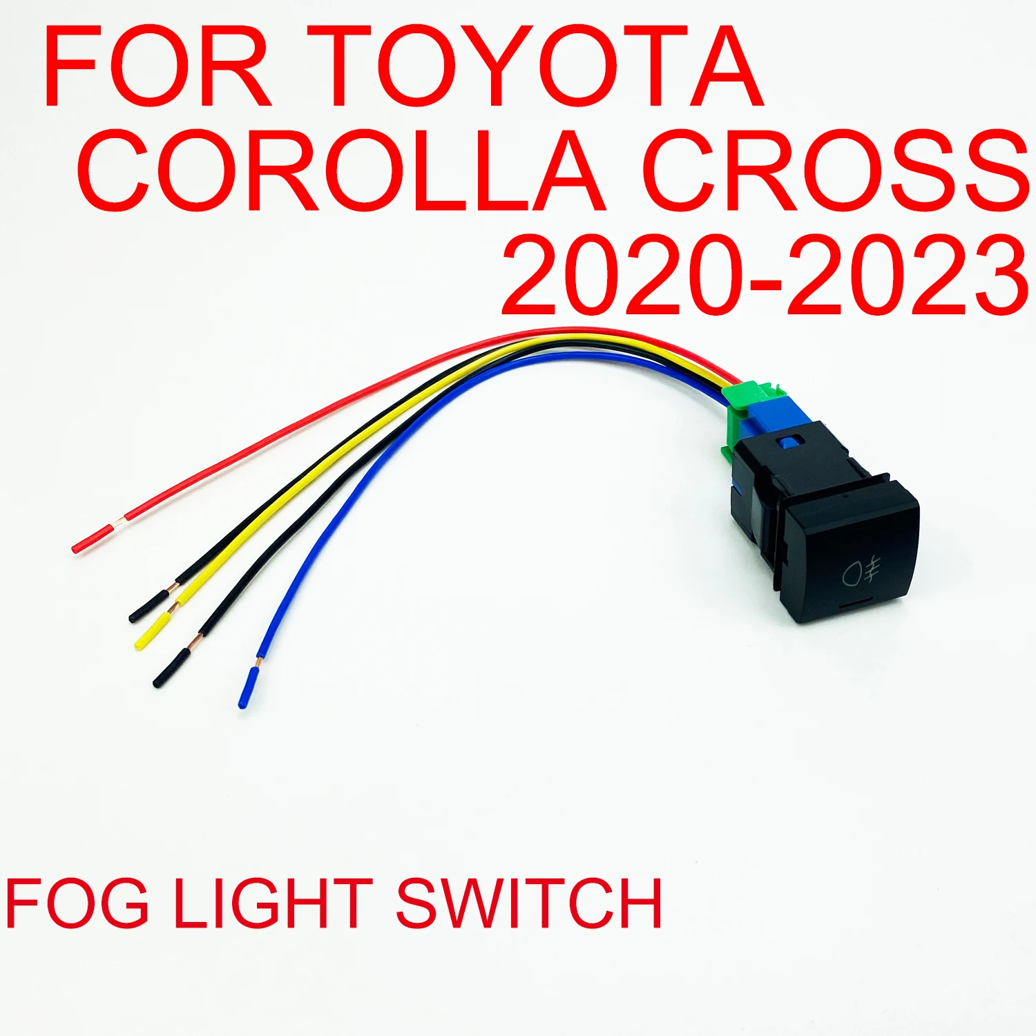 DC 12V Push Button Front Fog Light Switch For Toyota Corolla Hatchback 2019-2022 / Corolla Cross 2020-2023