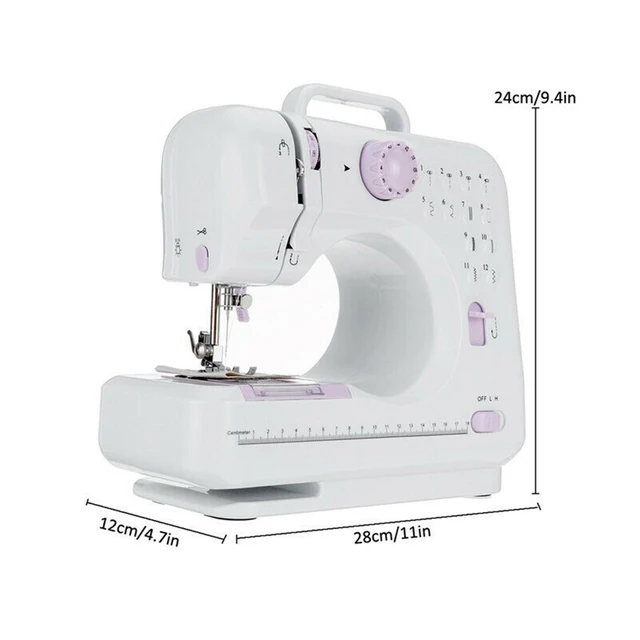 Wenmily 12 Stitch Multi-function Sewing Machine, Household Sewing Machine, Electric Sewing Machine, Mini Portable Sewing Machine,Double-line Two-Speed