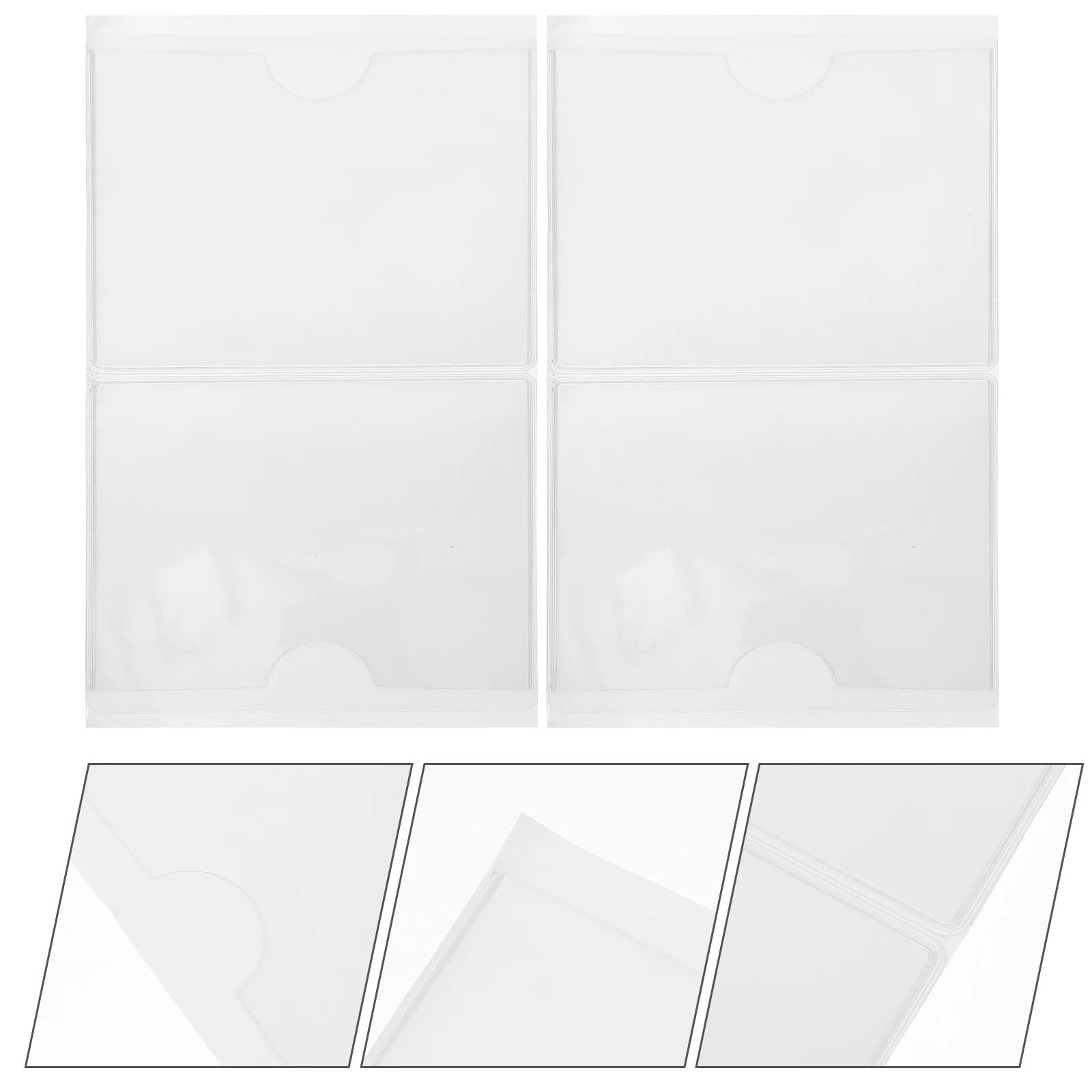 

12Pcs Delivery Box Card Sleeves Self Adhesive Label Covers Vertical Label Pockets Cards Covers