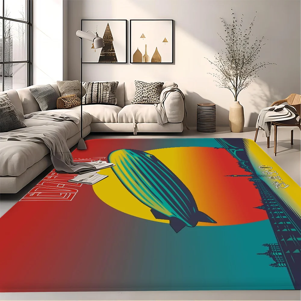 Led-Zeppelin Hallway Carpet Washable Non-Slip Living Room Sofa Chairs Area Mat Kitchen Doormat Area Rug 4